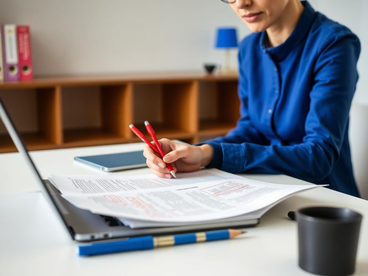 Editor reviewing a draft to ensure it meets the bar for quality guest posts